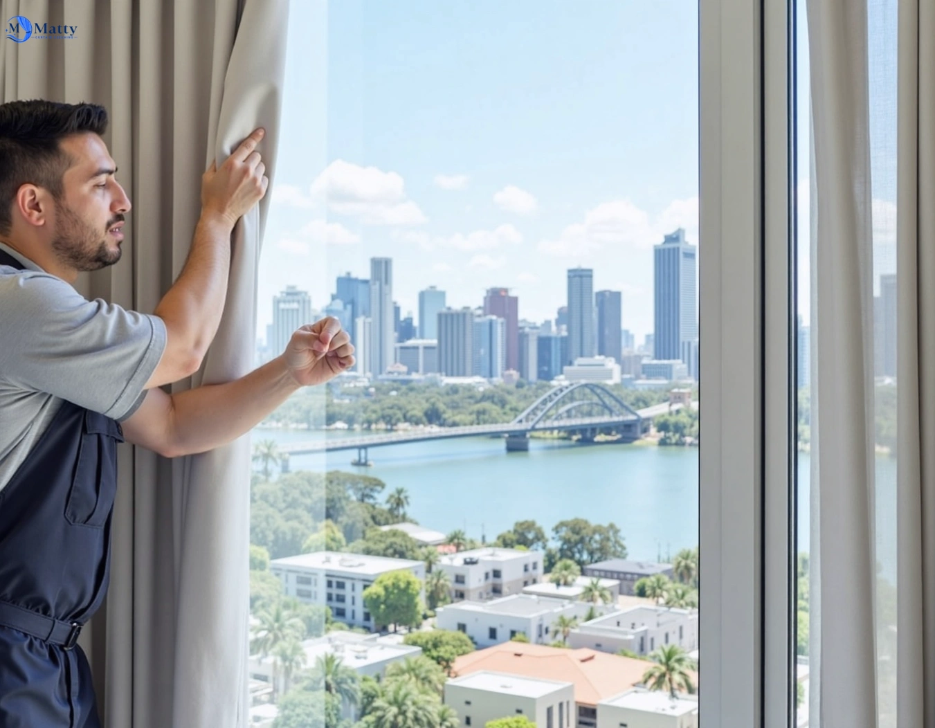 Professional curtain steam cleaning service loganlea QLD by Matty Curtain Cleaning